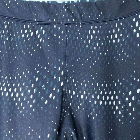 Under Armour HeatGear Cropped Leggings Womens Medium Compression Blue Athletic - Picture 7 of 15
